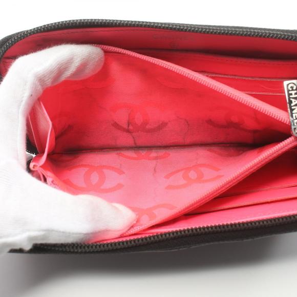 CHANEL Cambon Line Round Long Wallet Leather Patent Black - Picture 5 of 10